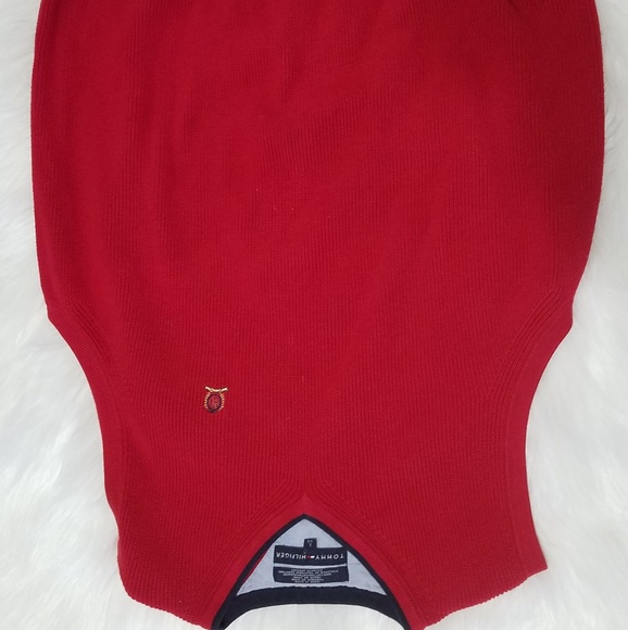 Tommy Hilfiger V Neck Sweater Vest Red XL - Picture 3 of 4